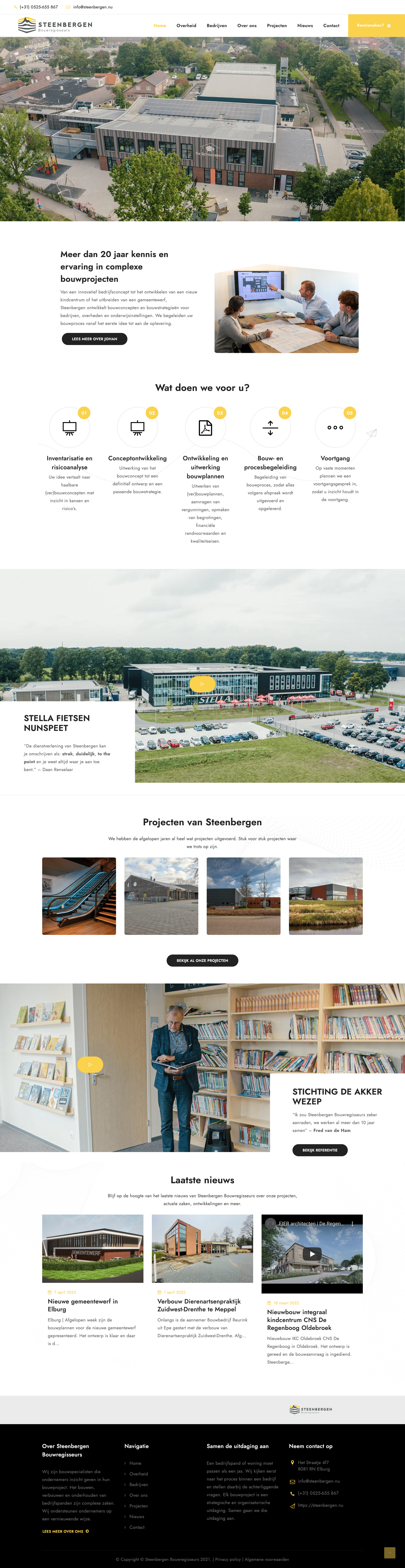Wordpress website - Steenbergen Bouwregisseurs Elburg
