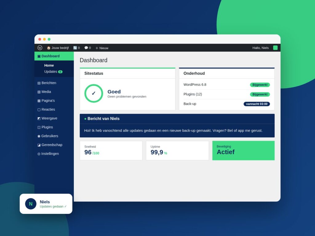 Persoonlijk overleg over een website
